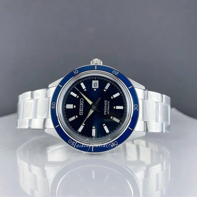 Seiko Presage Style60's Blue Dial Automatic Men's Watch- SRPG05J1